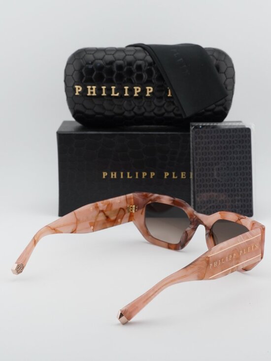 Philipp Plein SPP066M 06Z8 Geometric Sunglasses – Opaline Pink / Grey main image 8